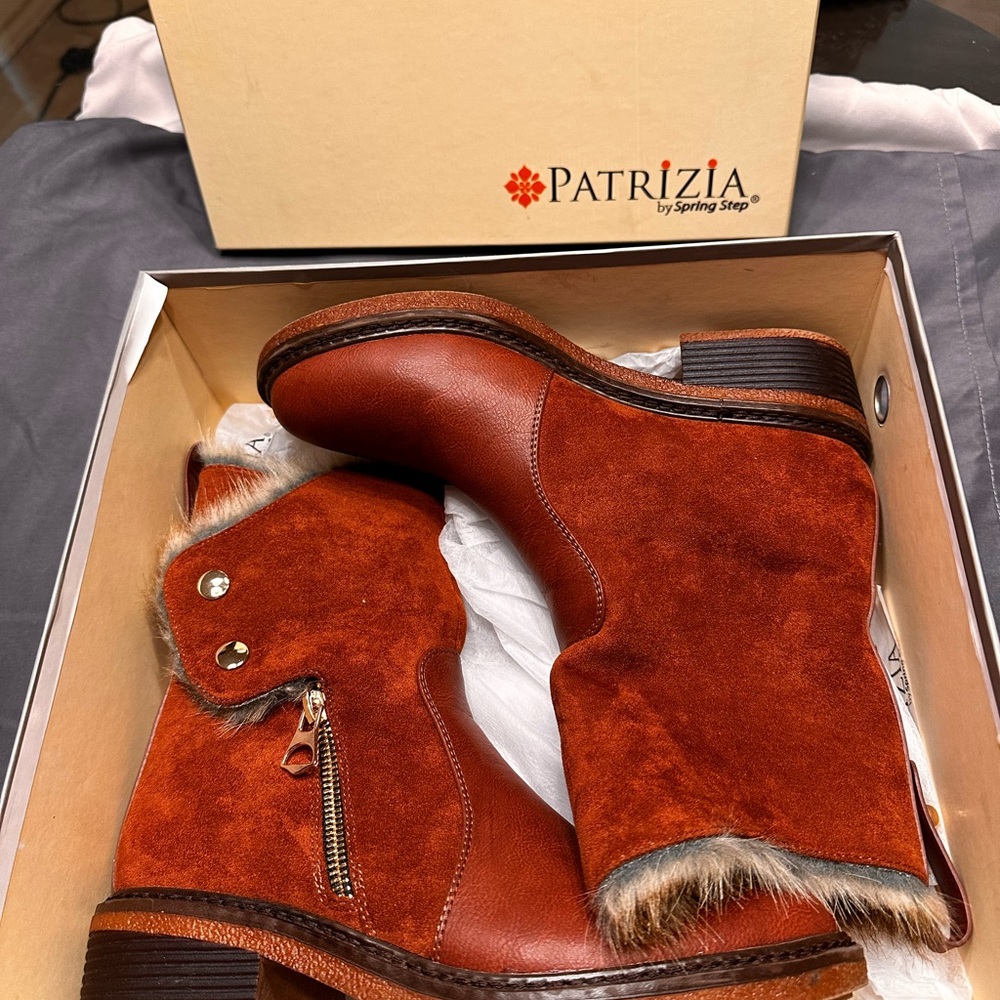 Patrizia by Spring Step Women's Brown Ankle Boots
